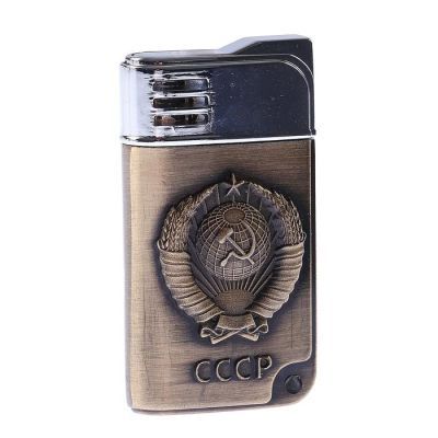 Зажигалка газовая "СССР"  в картонной коробке, мужская, микс  3х6 см