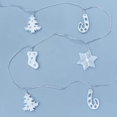 Гирлянда «Нить» 4 м с насадками «Новогодняя сказка», IP20, прозрачная нить, 20 LED, свечение мульти, 8 режимов, 220 В