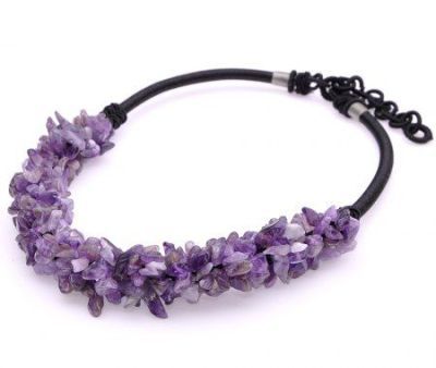 Колье Аметист "Аквилегия" арт.П3114