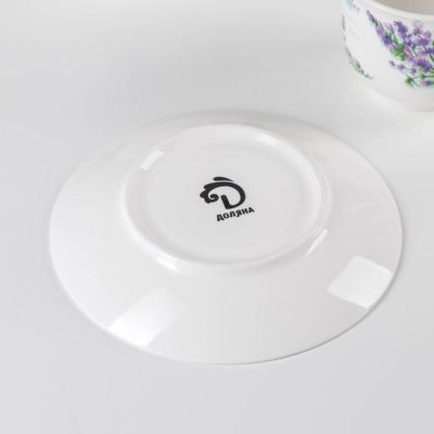 Сервиз чайный Доляна «Лаванда»,12 предметов: 6 чашек 220 мл, 6 блюдец