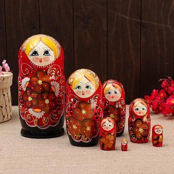 Матрёшка 7-ми кукольная "Тома"  , 23-25см, ручная роспись.