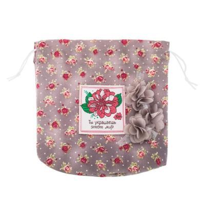 Набор "Дарю с любовью": косметичка-мешок и 3 ёмкости для косметики