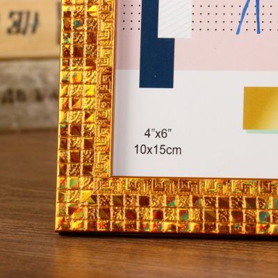 Фоторамка пластик 10х15 см "Золотая мозаика" 17,8х12,5х1 см