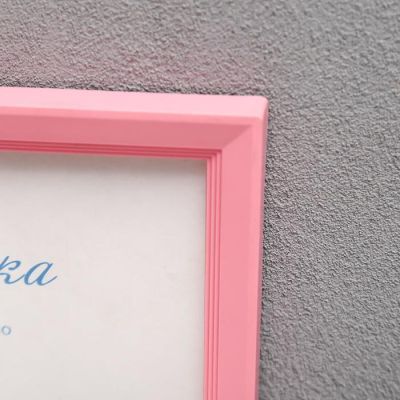 Фоторамка пластик L-5 21х30 см, розовый, с небьющимся стеклом