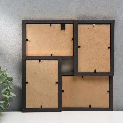 Фоторамка "Черное золото" 29х29 см на 4 фото 10х15 см