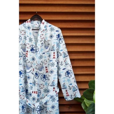 Халат мужской Этель "Капитан" рукав 3/4, р.58-60, вафля 200г/м2, 100% хл