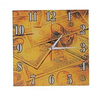 Часы настенные "Доллары" (34x33x5см)
