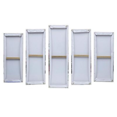 Картина модульная на подрамнике "Розовые маки" 125х80 см (2-25х63, 2-25х70, 1-25х80)