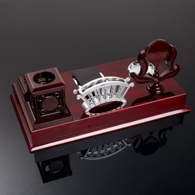 Набор настольный 6в1 (часы, визитница, калькулятор, подставка для печати, бумаги, ручек)