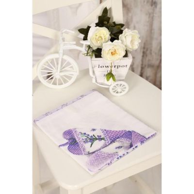 Полотенце  рогожка DomoVita Сиреневая Дымка МИКС 45х60 см, хлопок 100%, 170 г/м2