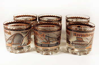 Набор стопок с Новосибирском (6шт, стекло)
