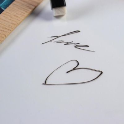 Доска для записей: подсветка, фоторамки, фломастер 2 CR2032 15х25 см