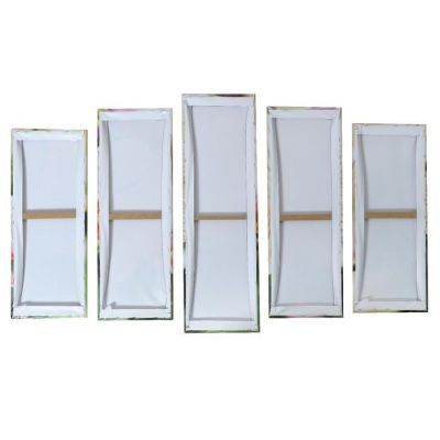 Картина модульная на подрамнике "Полосатая орхидея"  (2-25х63; 2-25х70; 1-25х80) 125х80см