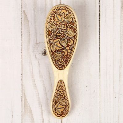 Массажка «Ягоды», 4×15 см см, береста