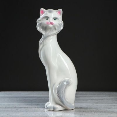 Копилка "Кошка Матильда", покрытие лак, белая, 53 см