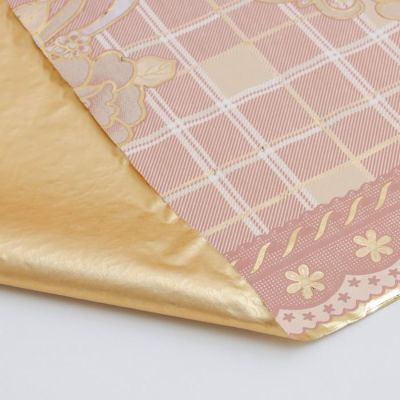 Клеёнка ажурная Lace «Богатство цветов», ширина 137 см, рулон 20 метров, цвет золотой