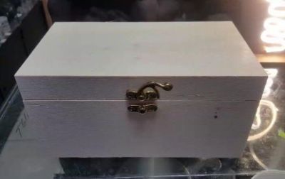 Подстаканник «Герб РФ», со стаканом (латунь, никель) в деревянной шкатулке