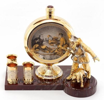 Подарочный набор "Охотник" камень яшма