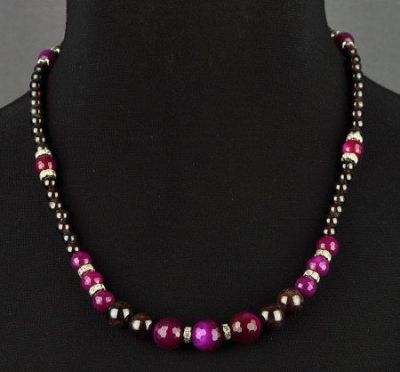 Бусы Гранат, агат "Райские яблочки" арт.АНТ-162