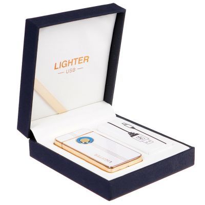 Зажигалка электронная "Футуризм", дуговая, USB, белая, 3.5х10х10 см