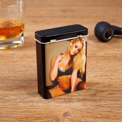 Портсигар пачка "Девушки", 9х7х2.6 см, микс