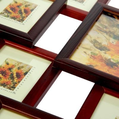 Фоторамка на 13 фото 10х15 см, 15х21 см, 21х30 см, тёмная