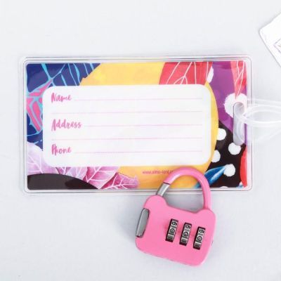 Дорожный набор «Summer time»: багажная бирка, замок