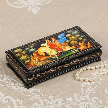 Шкатулка - купюрница «Сказка», 8,5×17 см, лаковая миниатюра