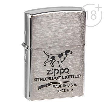 Зажигалка ZIPPO 200 Hunting Tools с покрытием Brushed Chrome