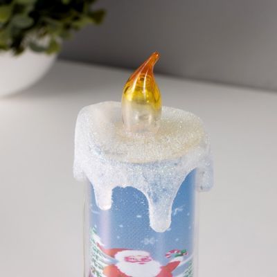 Ночник Новогодняя свеча LED от батареек МИКС 6,5х8х17 см