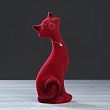 Копилка "Кот Маркиз", покрытие флок, бордовая, 29 см