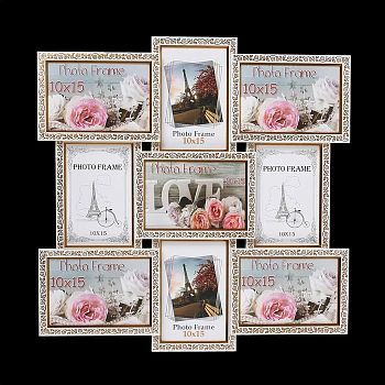 Фоторамка 47х47 см на 9 фото 10х15 см, цветочный узор