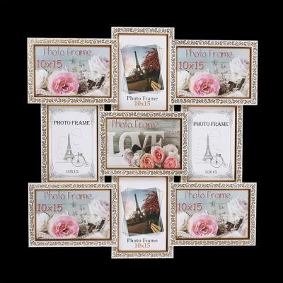 Фоторамка 47х47 см на 9 фото 10х15 см, цветочный узор