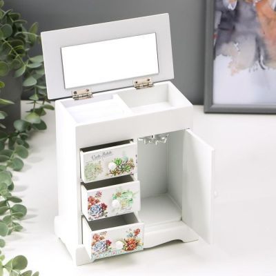 Шкатулка дерево "Велосипед с цветами у Эйфелевой башни" 18,5х16х8 см