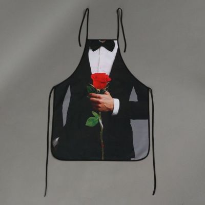 Фартук двусторонный «Джентльмен» (два изображения разных) качественный, плотный