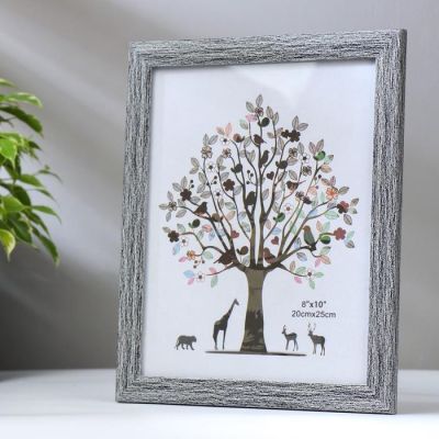 Фоторамка пластик 20х25 см "Серо-чёрная древесина" 27,5х22,5х0,9 см