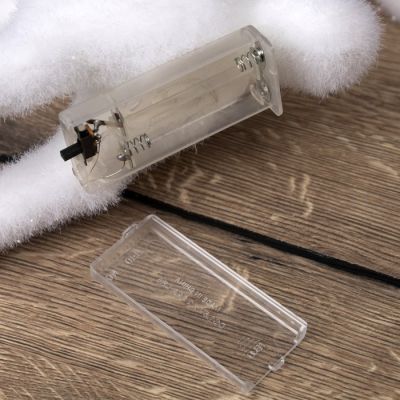 Светодиодная фигура «Олень» 16 × 30 × 9 см, флок, батарейки ААх2, свечение тёплое белое