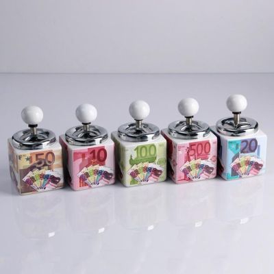 Пепельница бездымная "Евро" 8.5х15 см, микс