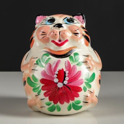 Копилка "Кот Колобок", покрытие лак, разноцветная, 17 см, микс