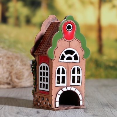 Аромалампа Домик «Веранда», 18 см, ручная работа, микс