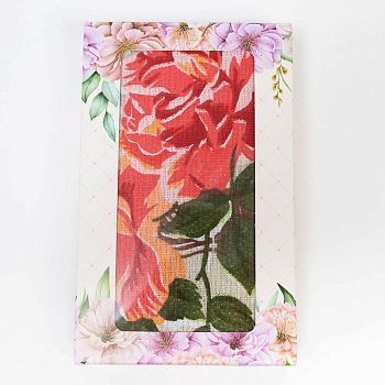 Полотенце вафельное в коробке "Винтажное зеркало" 35х60 см,, 160 гр/м, хл,