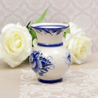 Ваза «Незабудка», 11 см, гжель