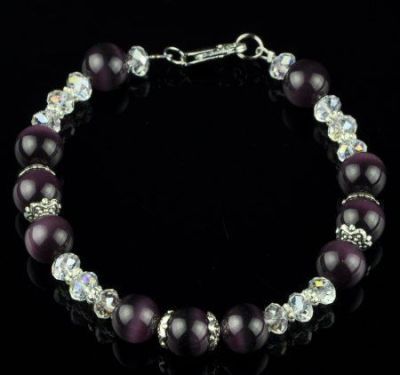 Браслет Кошачий глаз, хрусталь "Ярослава" арт.КР-269