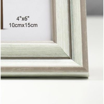 Фоторамка пластик 10х15 см "Классика" серая 20х15 см