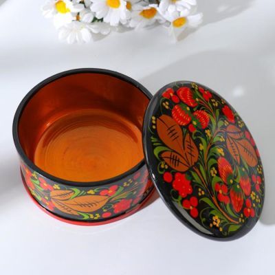 Коробка «Ягодка», 14×7,5 см, хохлома