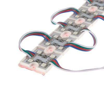 Светодиодный модуль SMD5050, 4 LED, 15 Lm/1LED, 1,4W/модуль, IP65, 12V RGB, набор 20 шт.