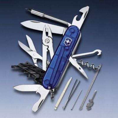 Victorinox CyberTool 34 Blue translucent Нож складной (арт-1.7725.T2)