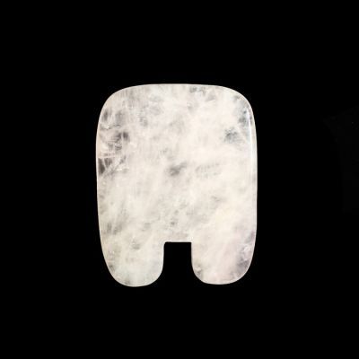 Пластина - скребок для массажа Гуаша, розовый кварц