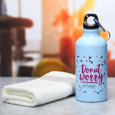 Набор «Donut worry»: бутылка для воды 400 мл, полотенце 33 × 33 см