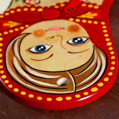 Доска разделочная «Матрёшка», 14,5×0,8×30 см, пучужская роспись
